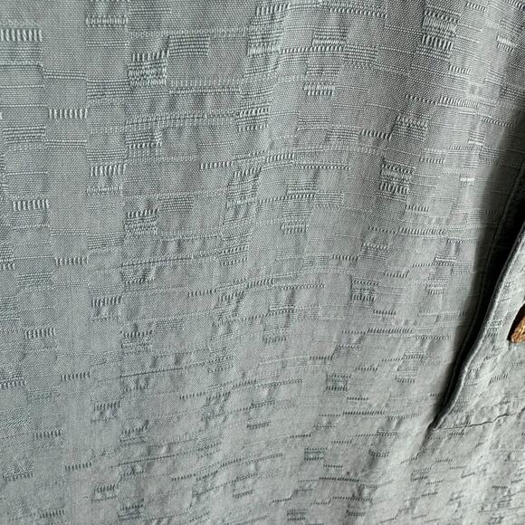 Tommy Bahama Blue 100% Silk 1/4 Button Short Sleeve Collared Polo Shirt Size L - Picture 3 of 8